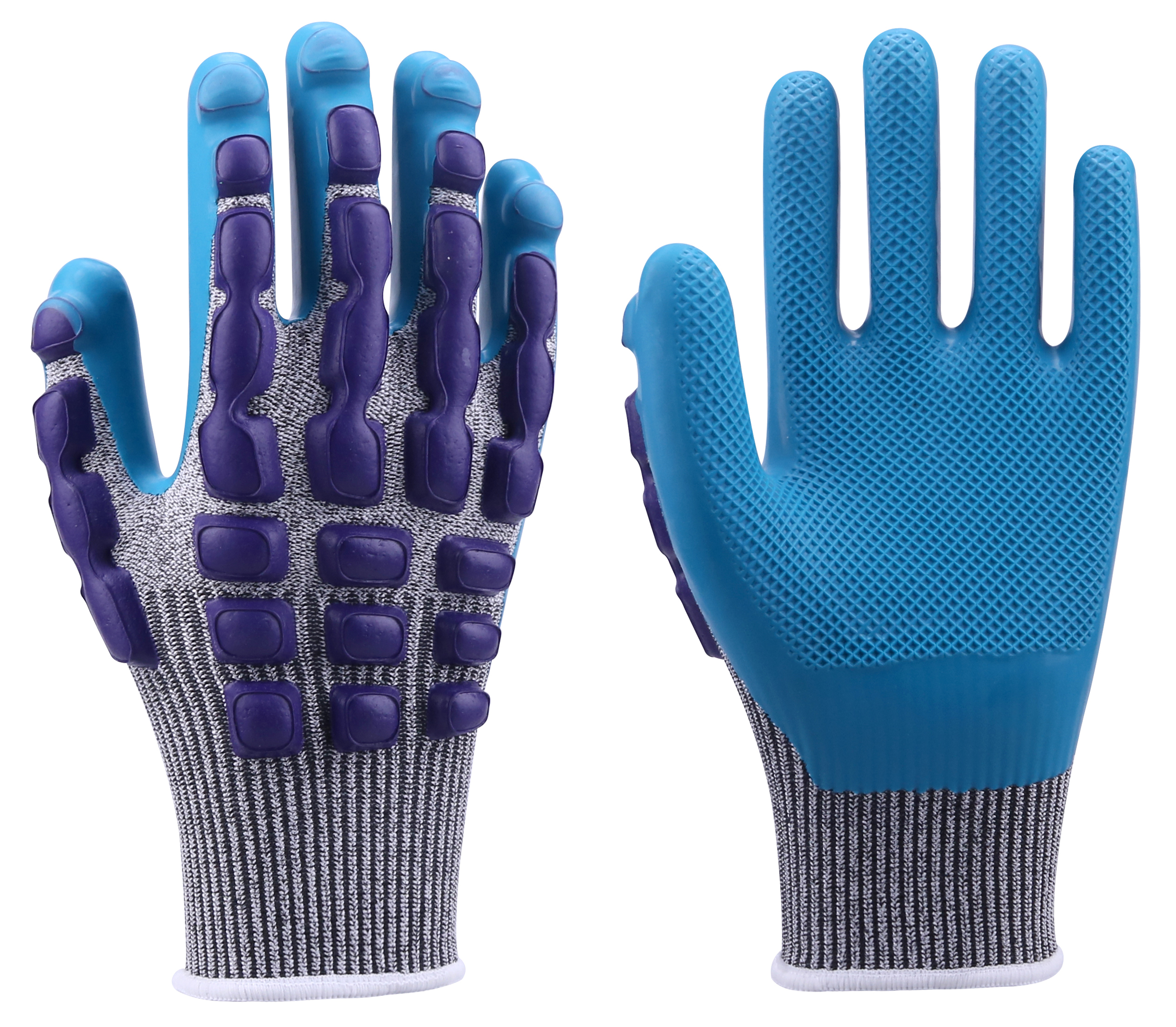 13G HPPE+Spandex+Nylon+Glass Fiber Liner ECO-Latex+Latex Dots Coated Gloves, EN388 3X43CP, ANSI A3 